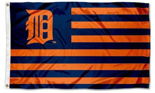 Detroit Tigers Nation Flag 3X5Ft Banner USA Polyester with Brass Grommets by flagsjustdoit