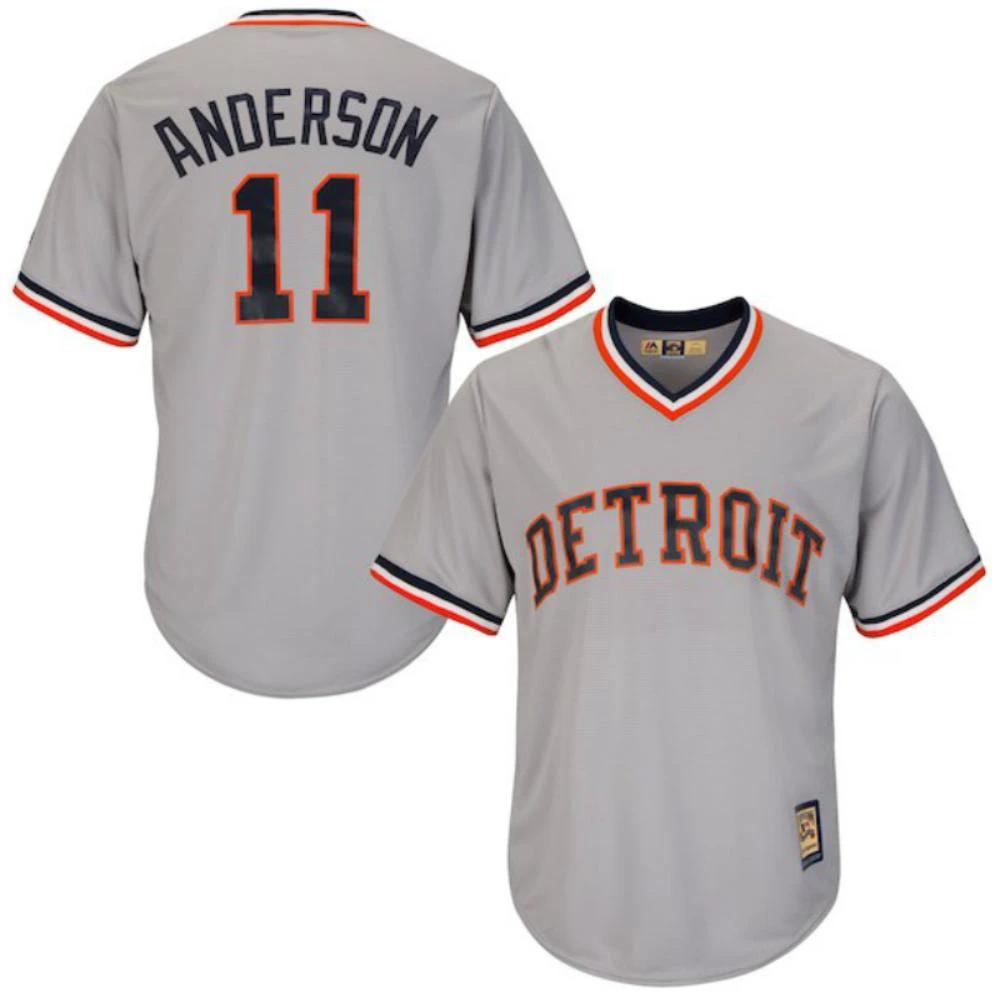 Detroit Tigers Sparky Anderson Gray Throwback Pullover Jersey by My Store