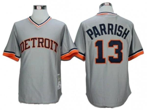 Detroit Tigers #13 Lance Parrish Gray 1984 Throwback Jersey by My Store