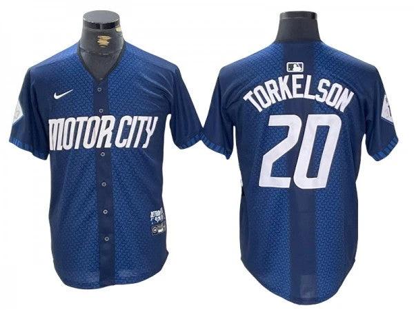 Detroit Tigers #20 Spencer Torkelson Navy 2024 City Connect Limited Jersey by My Store