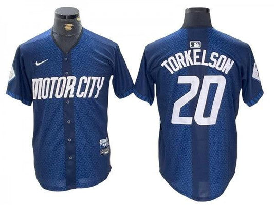 Detroit Tigers #20 Spencer Torkelson Navy 2024 City Connect Limited Jersey by My Store