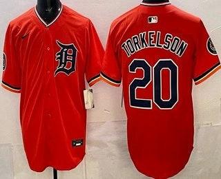 Detroit Tigers #20 Spencer Torkelson Orange Limited Jersey Stitched by My Store