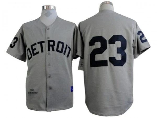 Detroit Tigers #23 Kirk Gibson Gray 1968 Throwback Jersey by My Store