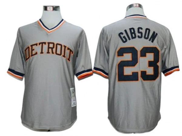 Detroit Tigers #23 Kirk Gibson Gray Throwback Jersey by My Store