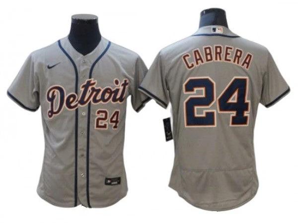 Detroit Tigers #24 Miguel Cabrera Gray Road Flex Base Jersey by My Store