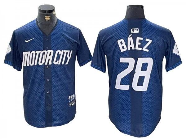 Detroit Tigers #28 Javier Báez Navy 2024 City Connect Limited Jersey by My Store