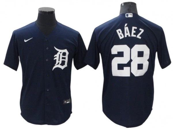 Detroit Tigers #28 Javier Baez Navy Alternate Cool Base Jersey by My Store