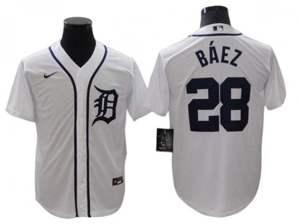 Detroit Tigers #28 Javier Baez White Home Cool Base Jersey by My Store