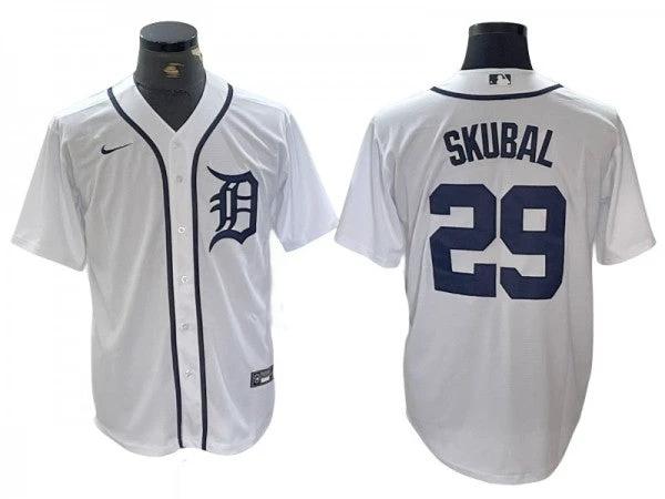 Detroit Tigers #29 Tarik Skubal White Cool Base Jersey by My Store