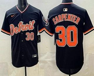 Detroit Tigers #30 Kerry Carpenter Navy Limited Jersey Stitched by My Store