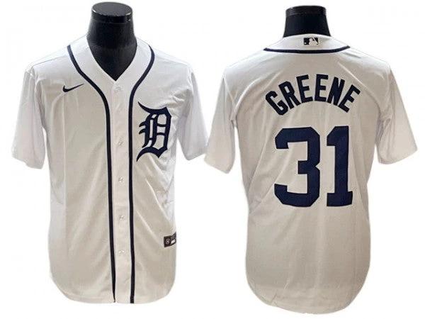 Detroit Tigers #31 Riley Greene White Home Cool Base Jersey by My Store