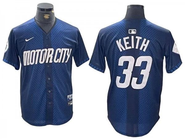 Detroit Tigers #33 Colt Keith Navy 2024 City Connect Limited Jersey by My Store