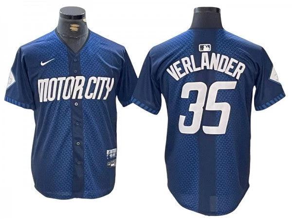 Detroit Tigers #35 Justin Verlander Navy 2024 City Connect Limited Jersey by My Store