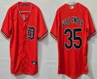 Detroit Tigers #35 Justin Verlander Orange Cool Base Jersey by My Store
