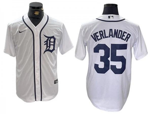 Detroit Tigers #35 Justin Verlander White Cool Base Jersey by My Store