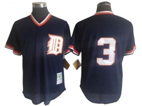 Detroit Tigers #3 Alan Trammell Navy 1984 Cooperstown Mesh Batting Practice Jersey by My Store