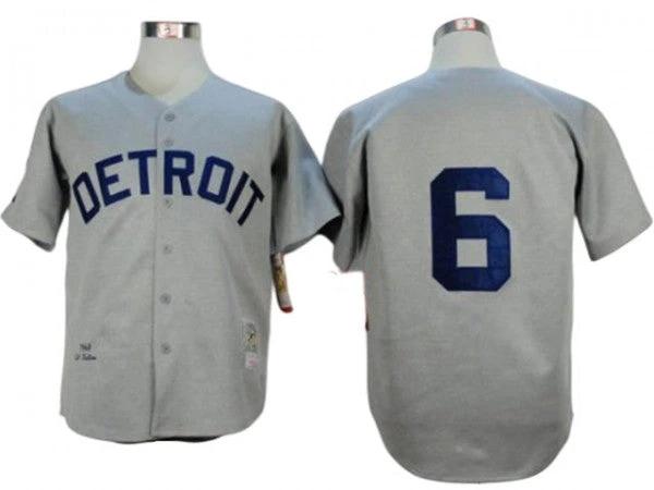 Detroit Tigers #6 Al Kaline Gray 1968 Throwback Jersey by My Store
