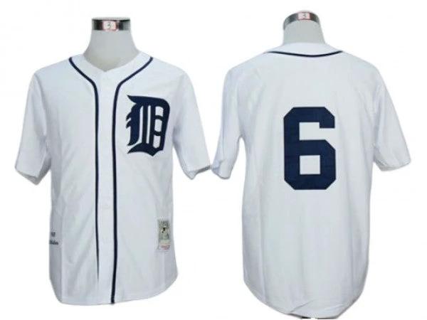 Detroit Tigers #6 Al Kaline White Throwback Jersey by My Store