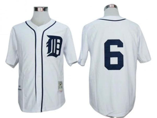 Detroit Tigers #6 Al Kaline White Throwback Jersey by My Store