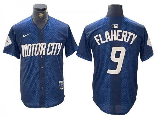 Detroit Tigers #9 Jack Flaherty Navy 2024 City Connect Limited Jersey by My Store
