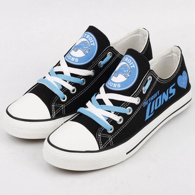 Detroit Lions Low Top Canvas Sport Sneakers Shoes For Men Women Fans by Crocs