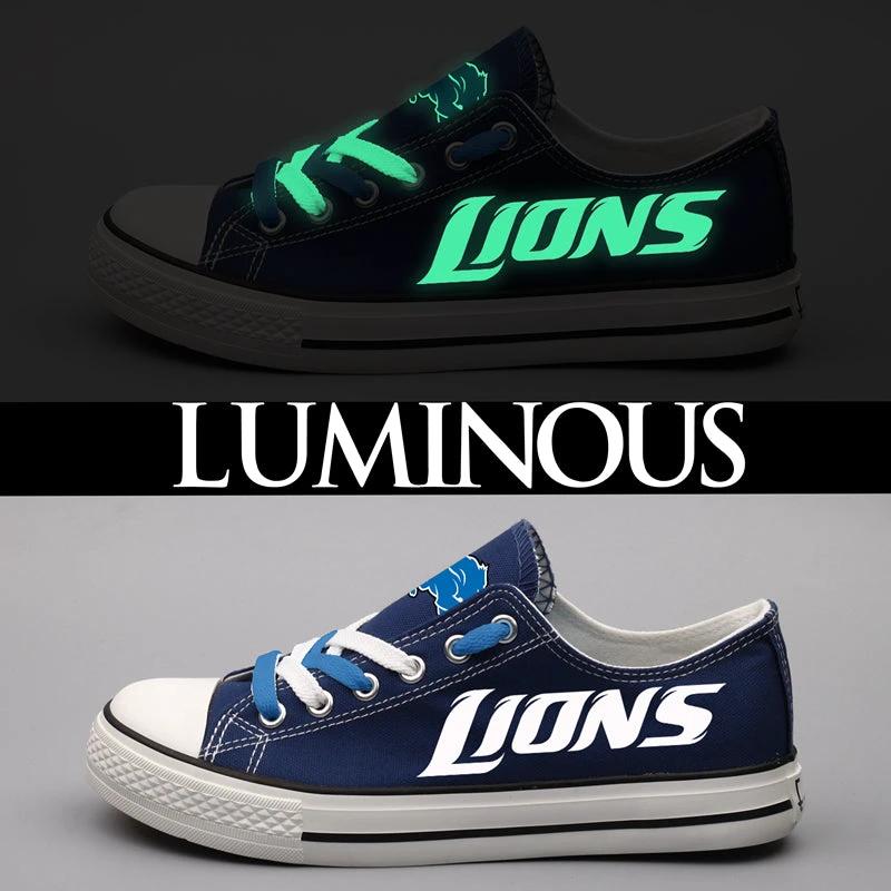 Detroit Lions Low Top Canvas Sport Sneakers Shoes For Men Women Fans by Crocs