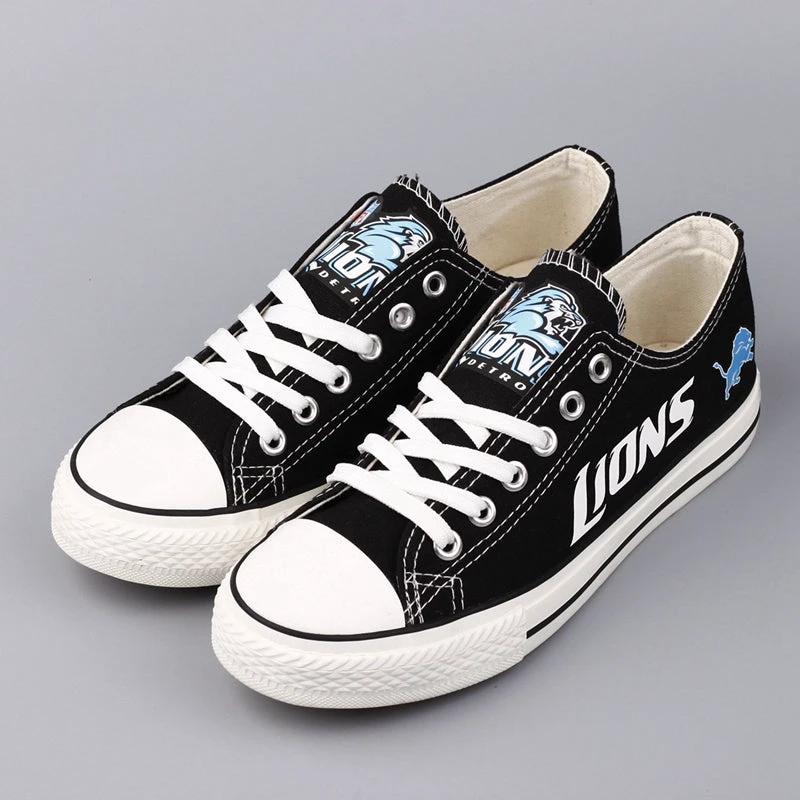 Detroit Lions Low Top Canvas Sport Sneakers Shoes For Men Women Fans by Crocs