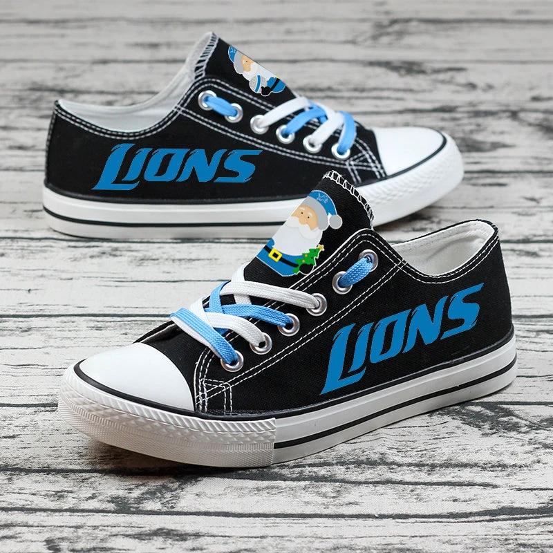 Detroit Lions Low Top Canvas Sport Sneakers Shoes For Men Women Fans by Crocs