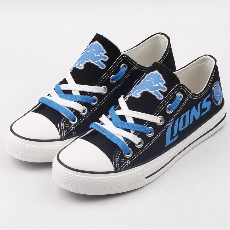 Detroit Lions Low Top Canvas Sport Sneakers Shoes For Men Women Fans by Crocs