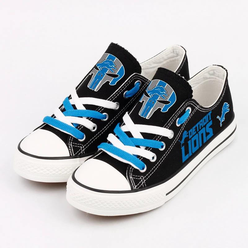 Detroit Lions Low Top Canvas Sport Sneakers Shoes For Men Women Fans by Crocs