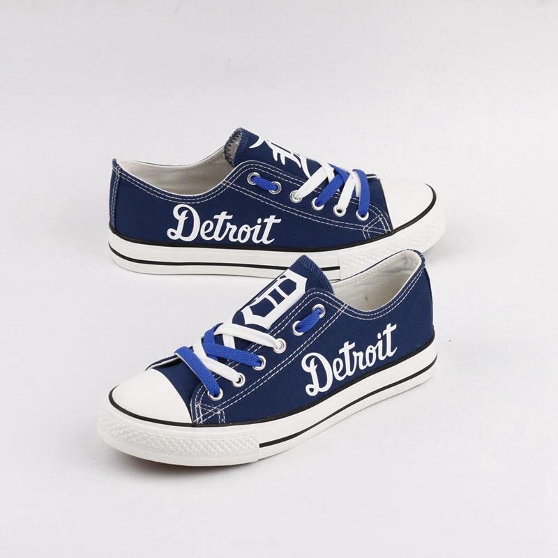 Detroit Tigers Limited Print Low Top Canvas Shoes Sport Sneakers For Men Women Fans by Crocs