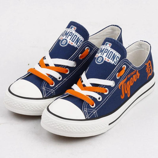 Detroit Tigers Limited Print Low Top Canvas Shoes Sport Sneakers For Men Women Fans by Crocs