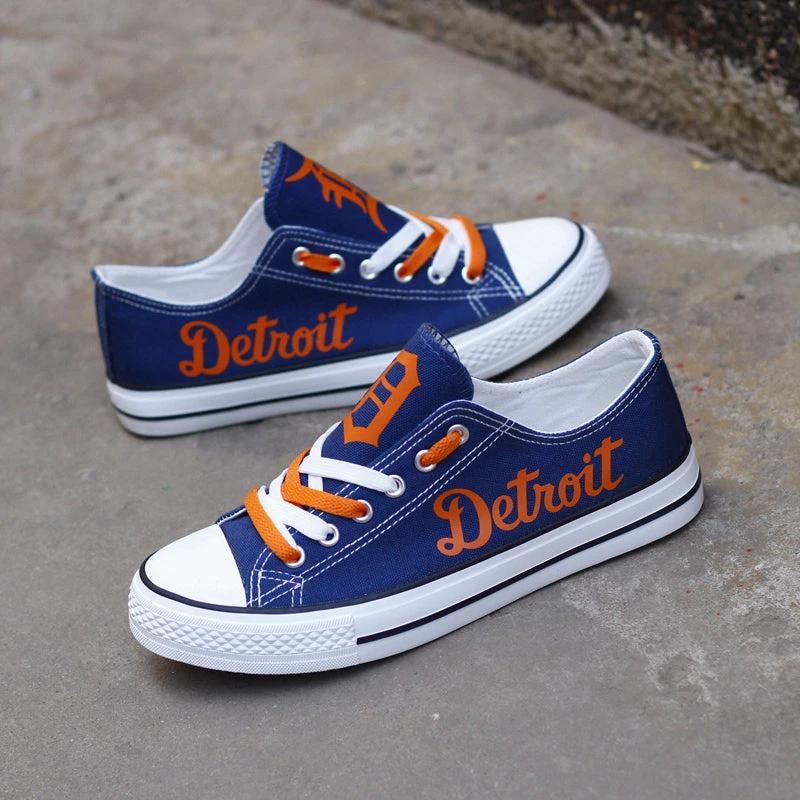 Detroit Tigers Limited Print Low Top Canvas Shoes Sport Sneakers For Men Women Fans by Crocs