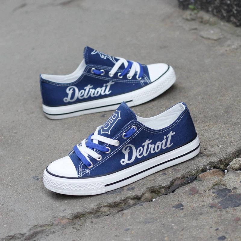 Detriot Tigers Limited Print Low Top Canvas Shoes Sport Sneakers For Men Women Fans by Crocs