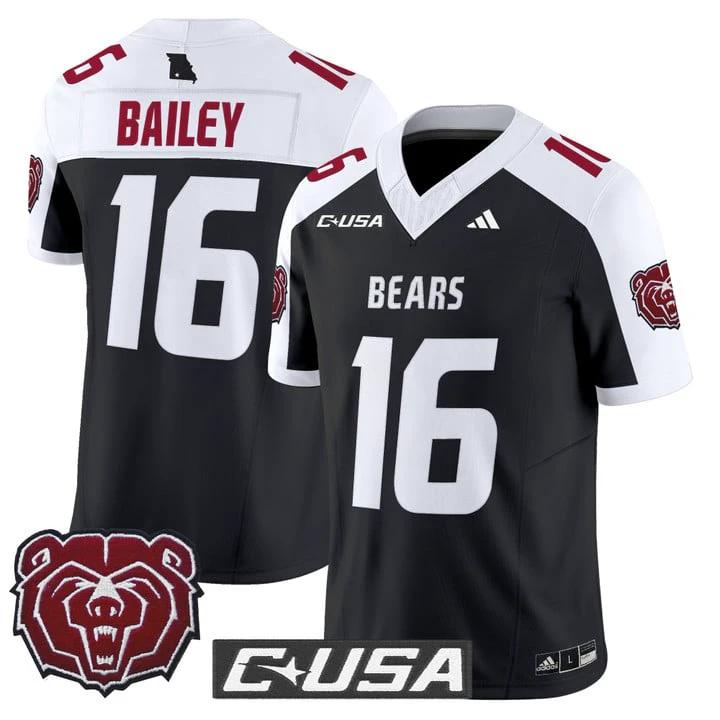 Deuce Bailey Jersey #16 Missouri State Bears 2025 Limited Stitched by My Store NCAA Football Jerseys