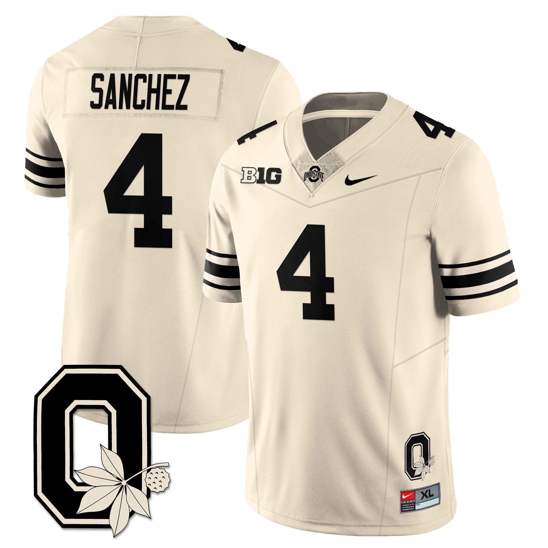 Devin Sanchez Jersey #4 Ohio State Buckeyes 2025 Vapor Limited Stitched by My Store NCAA Football Jerseys