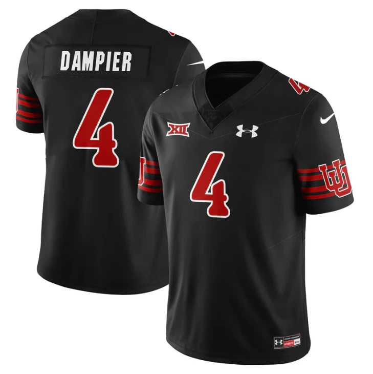 Devon Dampier Jersey #4 Utah Football 2025 Dark Mode Limited Stitched by My Store NCAA Football Jerseys