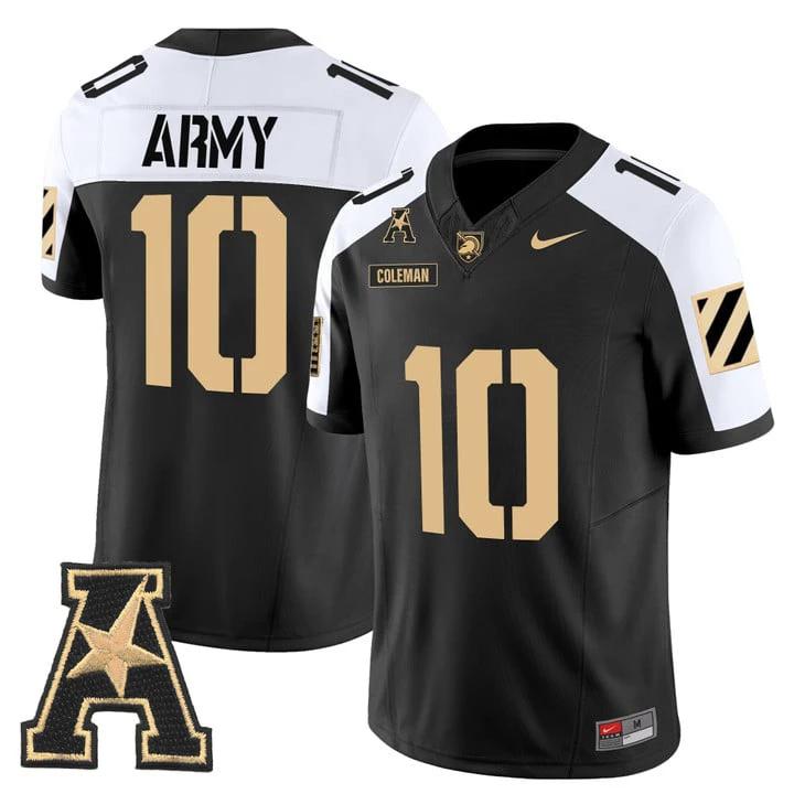 Dewayne Coleman Jersey #10 Army Black Knights 2025 Vapor Stitched by My Store NCAA Football Jerseys
