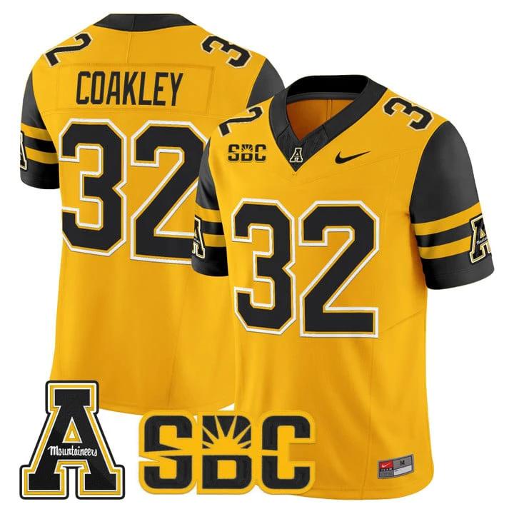 Dexter Coakley Jersey #32 App State Mountaineers 2025 Vapor Limited Stitched by My Store NCAA Football Jerseys