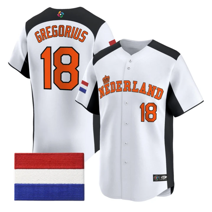 Didi Gregorius Jersey #18 Team Netherlands 2026 World Baseball Stitched by My Store
