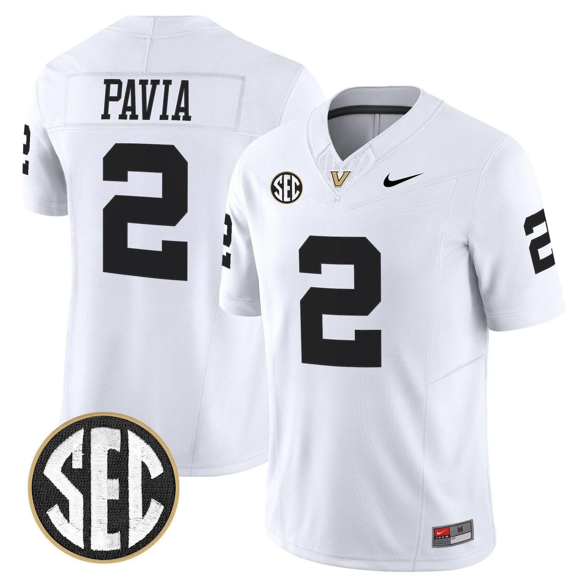 Diego Pavia Jersey #2 Vanderbilt Commodores 2025 Limited Stitched by My Store NCAA Football Jerseys