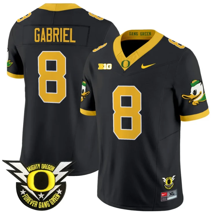 Dillon Gabriel Jersey #8 Oregon Duck Forever Gang Green Football Black by My Store