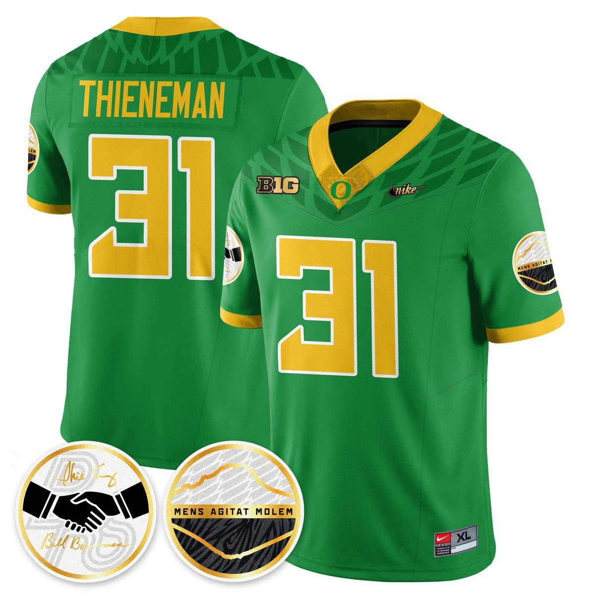 Dillon Thieneman Jersey #31 Oregon Ducks 2025 Shoe Duck Stitched by My Store NCAA Football Jerseys