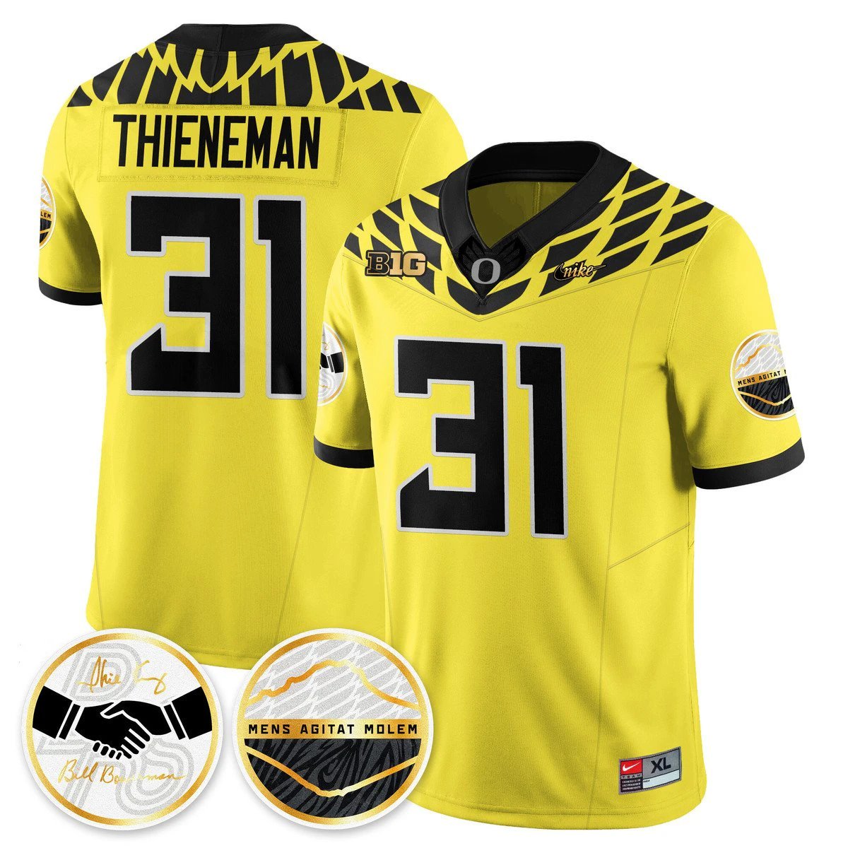 Dillon Thieneman Jersey #31 Oregon Ducks 2025 Shoe Duck Stitched by My Store NCAA Football Jerseys