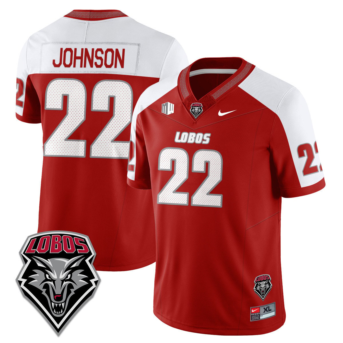 Dimitri Johnson Jersey #22 UNM Lobo Football 2025 Stitched by My Store NCAA Football Jerseys