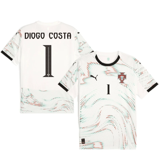 Diogo Costa 1 Portugal National Team 2025-26 Away Men Jersey – White by Soccer Jersey
