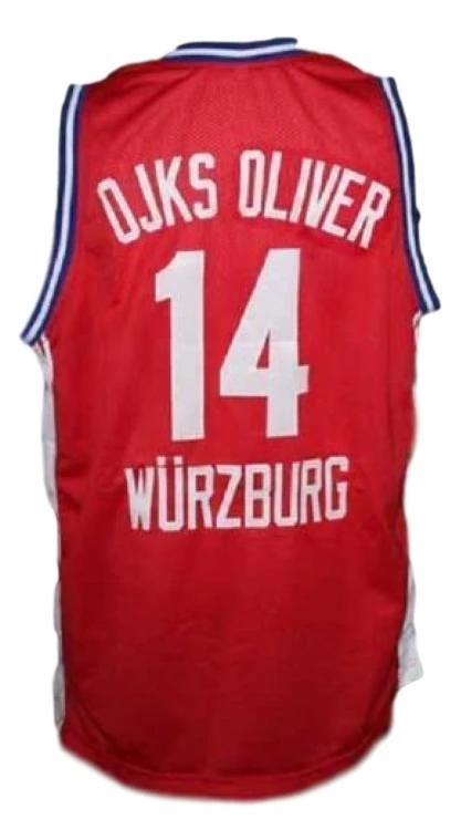 Dirk Nowitzki Jersey #14 Wurzburg Germany Basketball Red by My store basketball