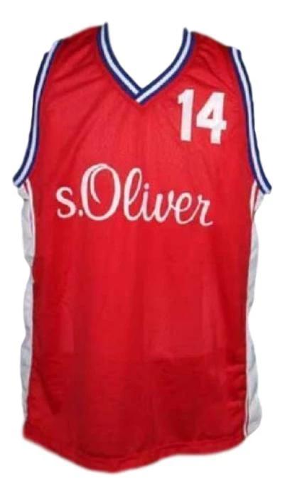 Dirk Nowitzki Jersey #14 Wurzburg Germany Basketball Red by My store basketball