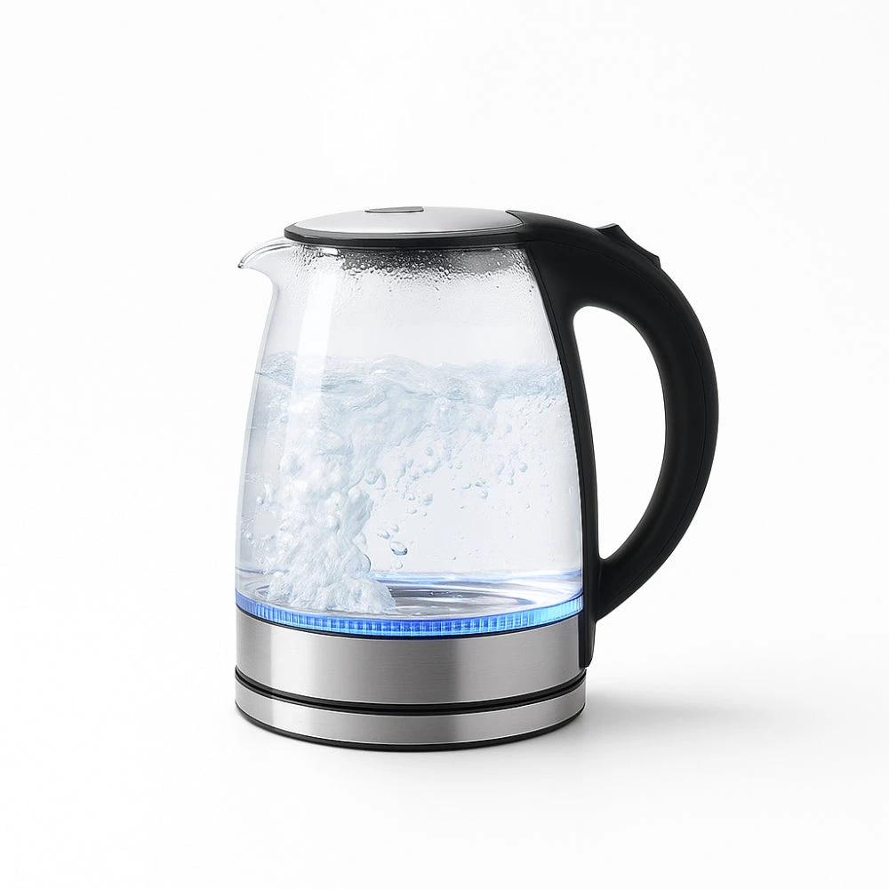 Electric Kettle | 1.8L, 3000W, Rapid Boil, Auto Shut-Off & Borosilicate Glass for Tea, Coffee & Instant Meals by BowLift