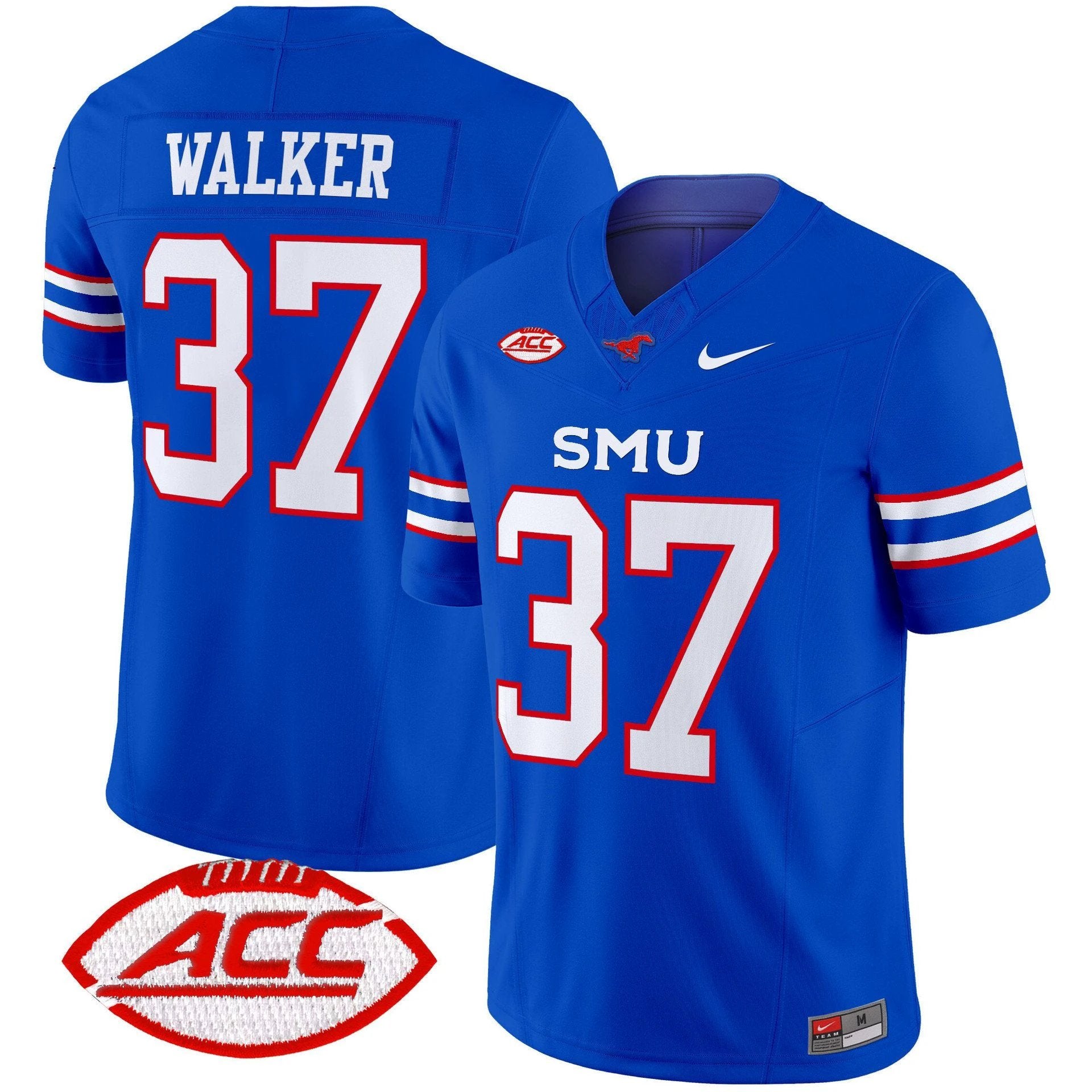 Doak Walker Jersey #37 SMU Mustangs 2025 Vapor Limited Stitched by My Store NCAA Football Jerseys